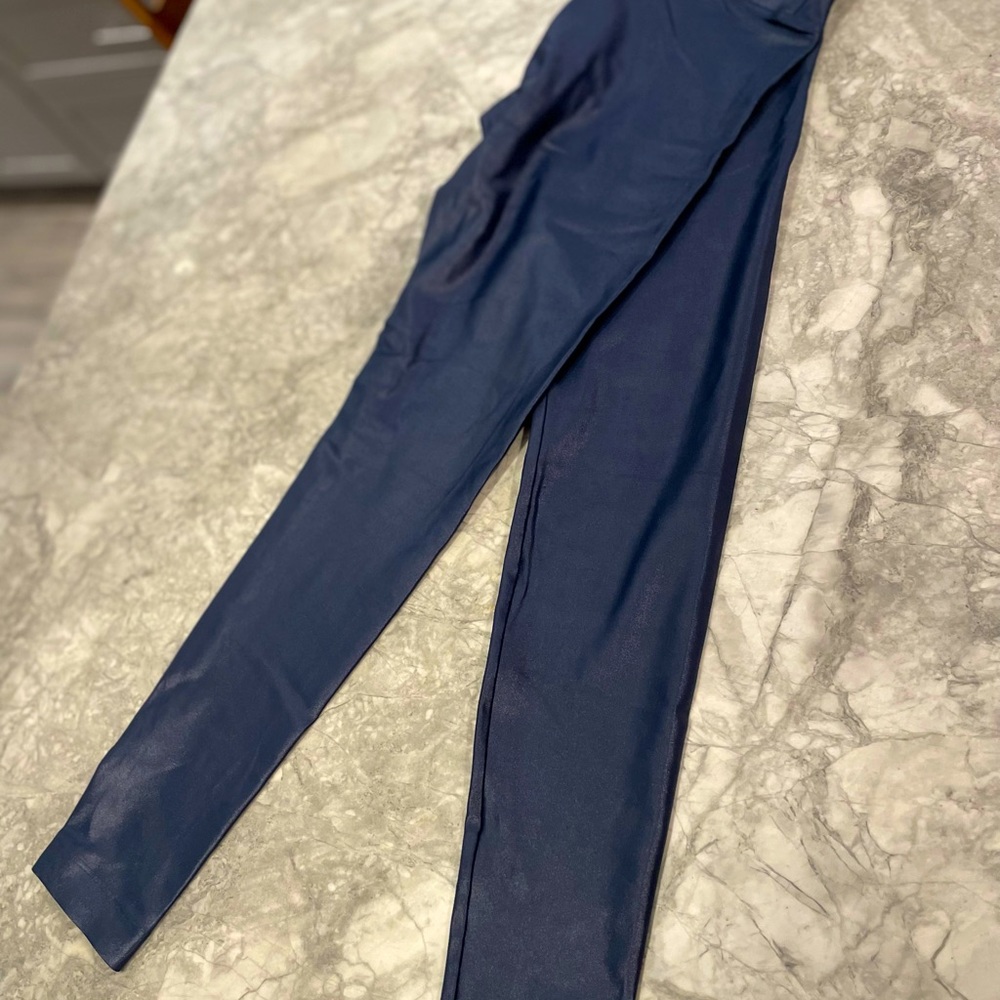 Shimmer dark blue koral leggings